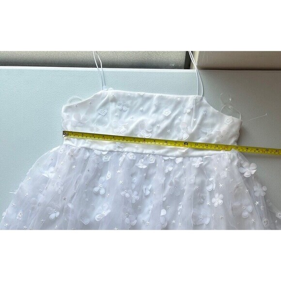 Alter’d State Aurora Floral Mesh Babydoll Mini Dress XL Spaghetti 3D Flower - Picture 4 of 8
